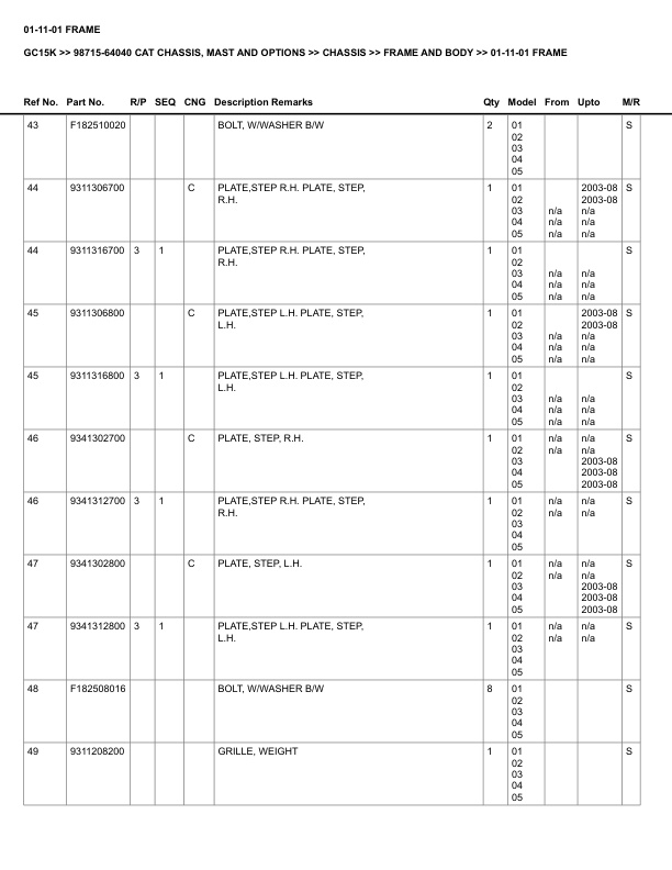 Caterpillar GC15K Parts Manual 98715-64040 3 Caterpillar GC15K Parts Manual 98715-64040 - Image 3