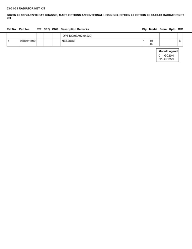 Caterpillar GC20N Parts Manual 98723-62210 3 Caterpillar GC20N Parts Manual 98723-62210 - Image 3