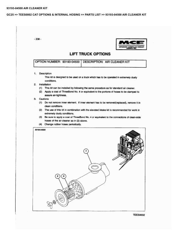 Caterpillar GC25 Parts Manual TEES0002 5 Caterpillar GC25 Parts Manual TEES0002 - Image 5