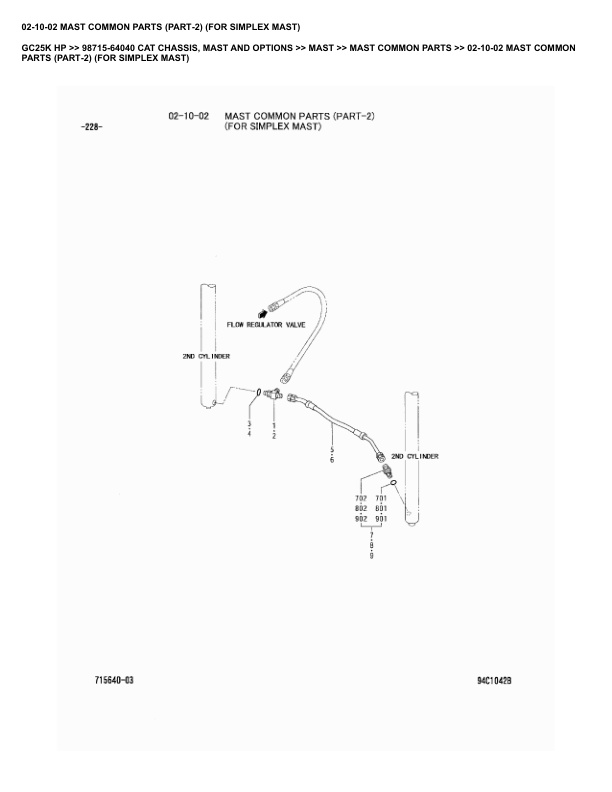 Caterpillar GC25K HP Parts Manual 98715-64040 2 Caterpillar GC25K HP Parts Manual 98715-64040 - Image 2
