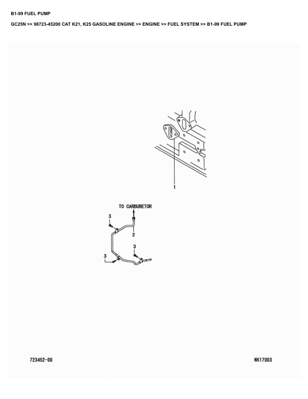 Caterpillar GC25N Parts Manual 98723-45200 3 Caterpillar GC25N Parts Manual 98723-45200 - Image 3