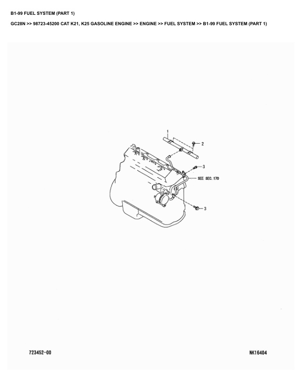 Caterpillar GC28N Parts Manual 98723-45200 2 Caterpillar GC28N Parts Manual 98723-45200 - Image 2