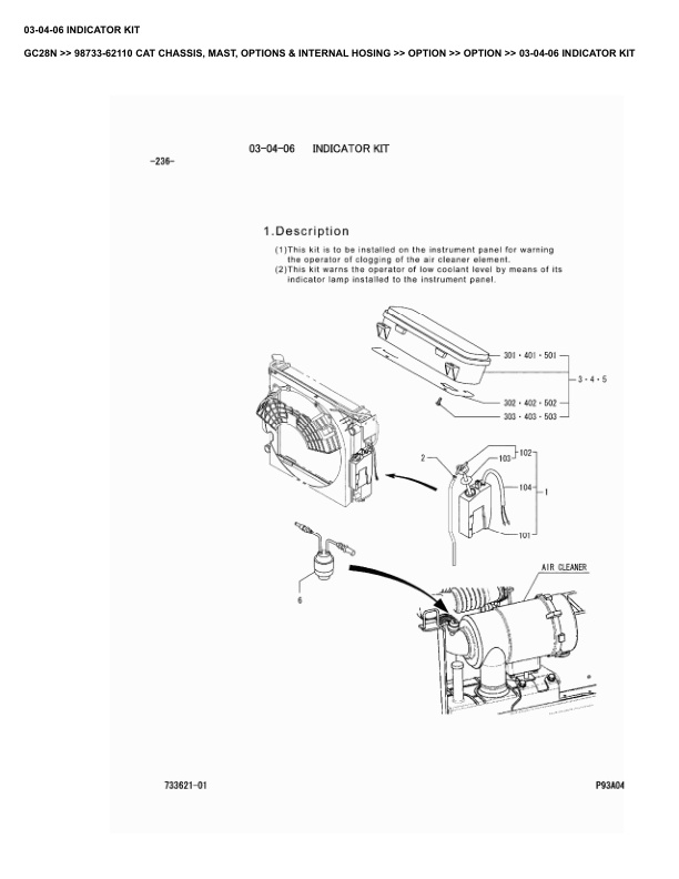 Caterpillar GC28N Parts Manual 98733-62110 4 Caterpillar GC28N Parts Manual 98733-62110 - Image 4
