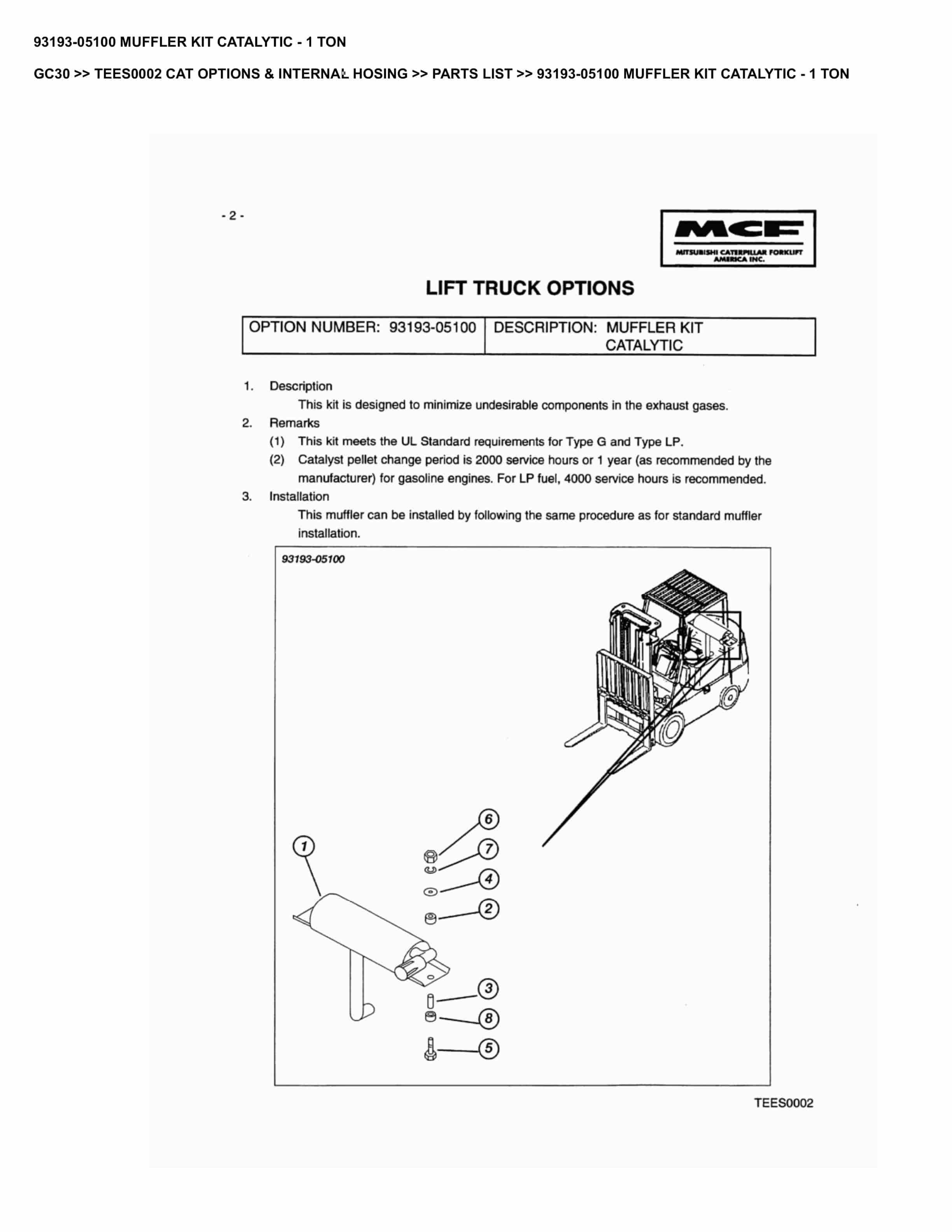 Caterpillar GC30 Parts Manual TEES0002 1 Caterpillar GC30 Parts Manual TEES0002
