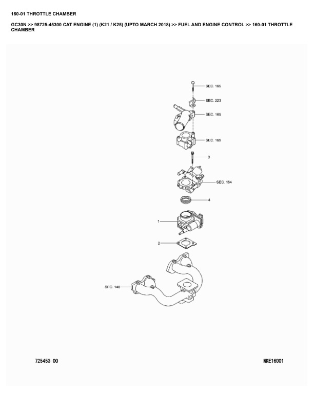 Alternative view of Caterpillar GC30N Parts Manual 98725-45300