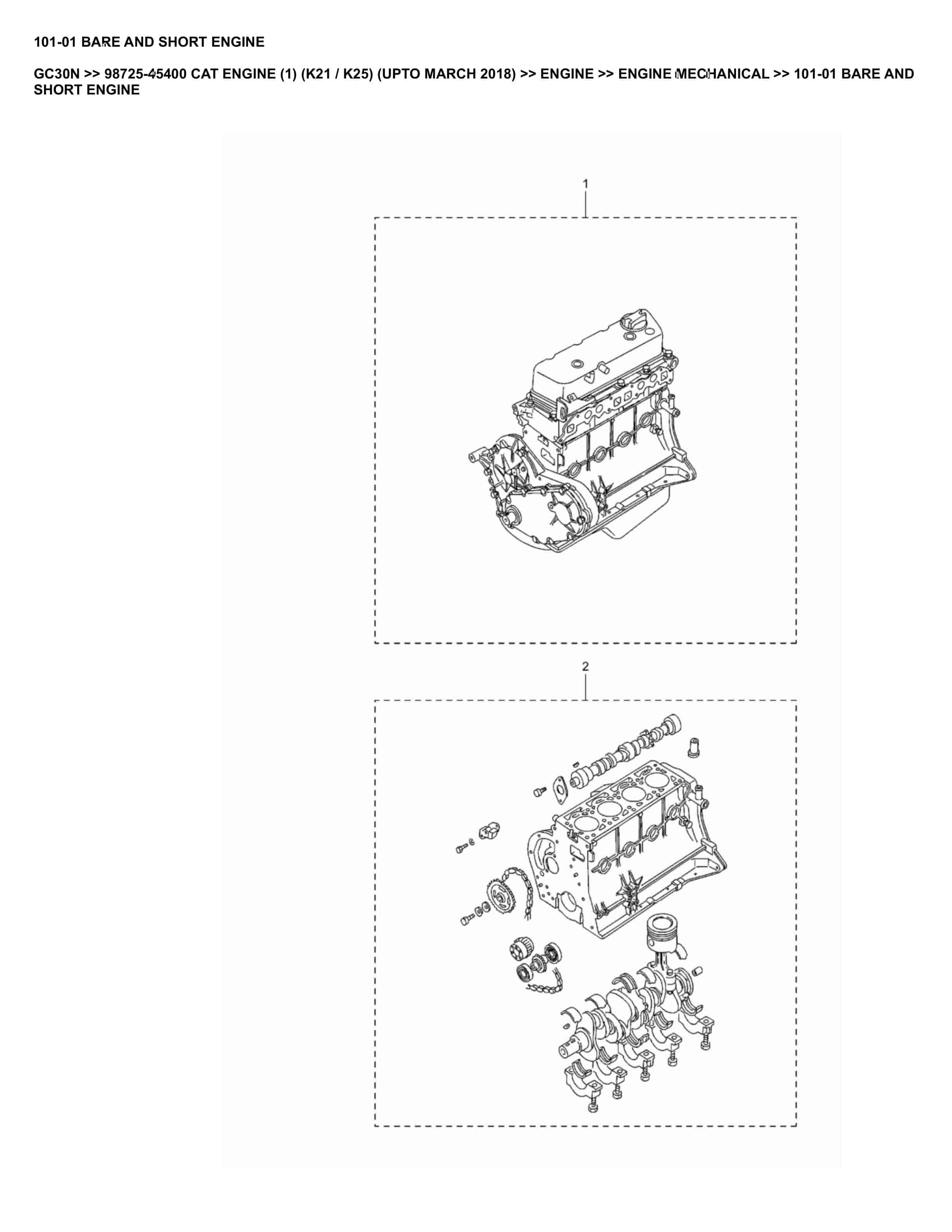Caterpillar GC30N Parts Manual 98725-45400