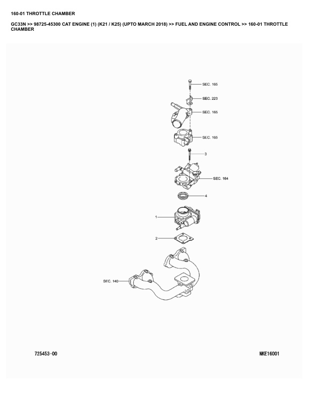 Alternative view of Caterpillar GC33N Parts Manual 98725-45300
