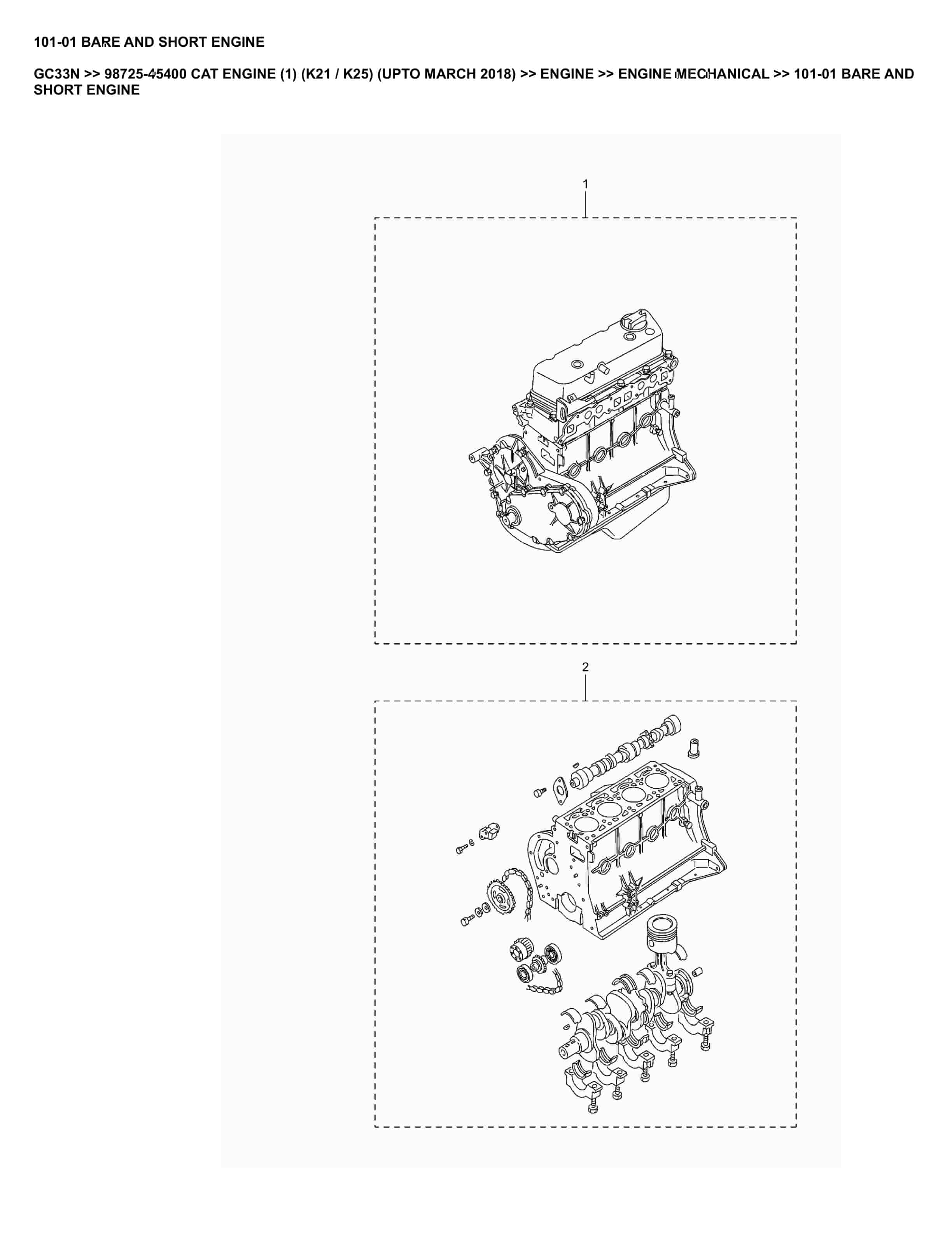 Caterpillar GC33N Parts Manual 98725-45400