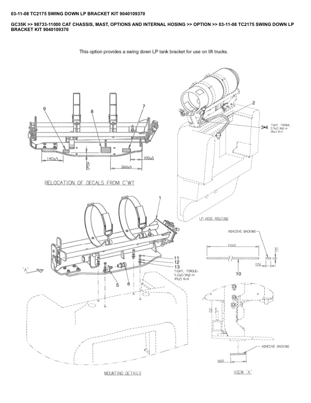 Alternative view of Caterpillar GC35K Parts Manual 98733-11000
