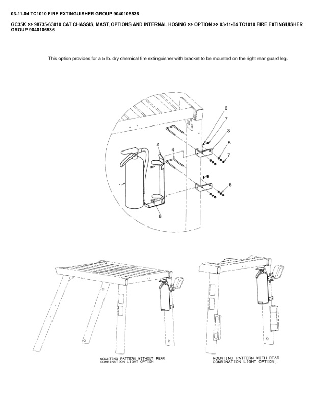 Alternative view of Caterpillar GC35K Parts Manual 98735-63010