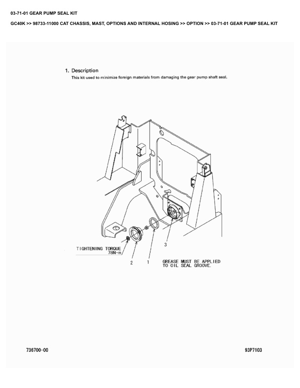 Caterpillar GC40K Parts Manual 98733-11000 4 Caterpillar GC40K Parts Manual 98733-11000 - Image 4