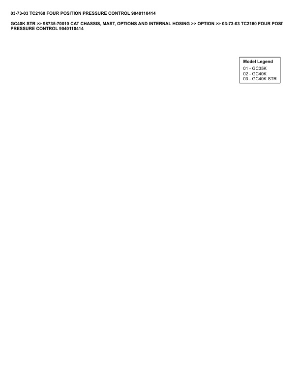 Caterpillar GC40K STR Parts Manual 98735-70010 4 Caterpillar GC40K STR Parts Manual 98735-70010 - Image 4