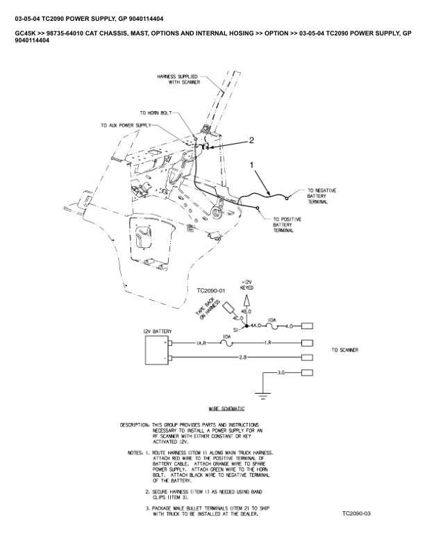 Alternative view of Caterpillar GC45K Parts Manual 98735-64010