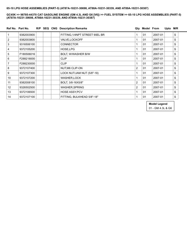 Caterpillar GC45K Parts Manual 98785-44370 3 Caterpillar GC45K Parts Manual 98785-44370 - Image 3