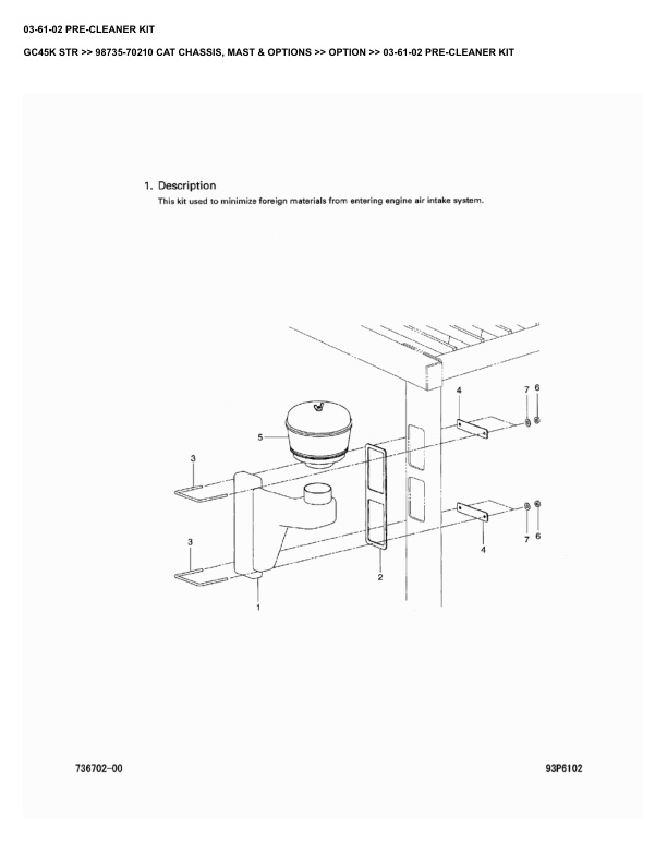 Caterpillar GC45K STR Parts Manual 98735-70210 4 Caterpillar GC45K STR Parts Manual 98735-70210 - Image 4