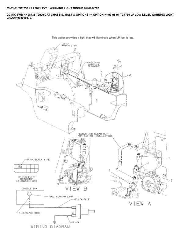 Alternative view of Caterpillar GC45K SWB Parts Manual 98735-72000