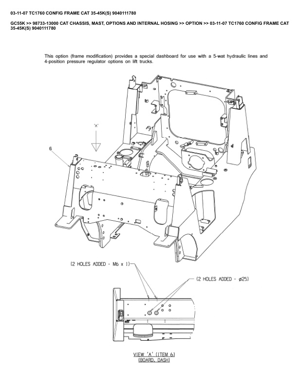 Alternative view of Caterpillar GC55K Parts Manual 98733-13000