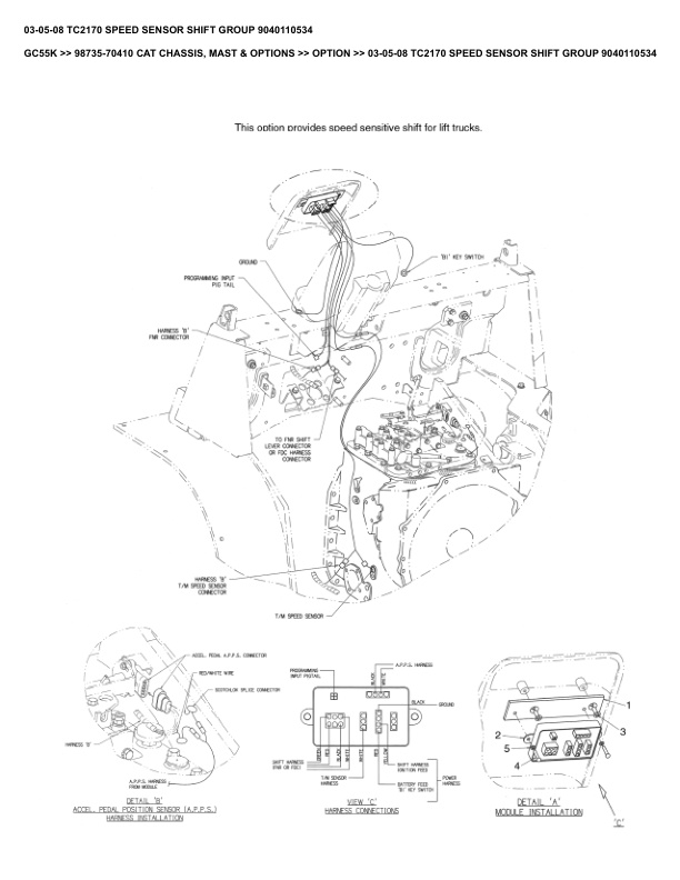 Alternative view of Caterpillar GC55K Parts Manual 98735-70410