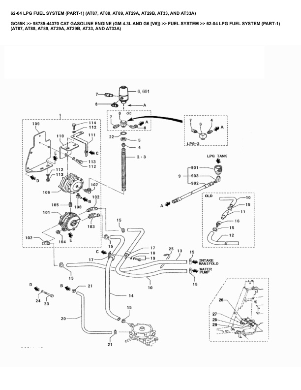 Alternative view of Caterpillar GC55K Parts Manual 98785-44370