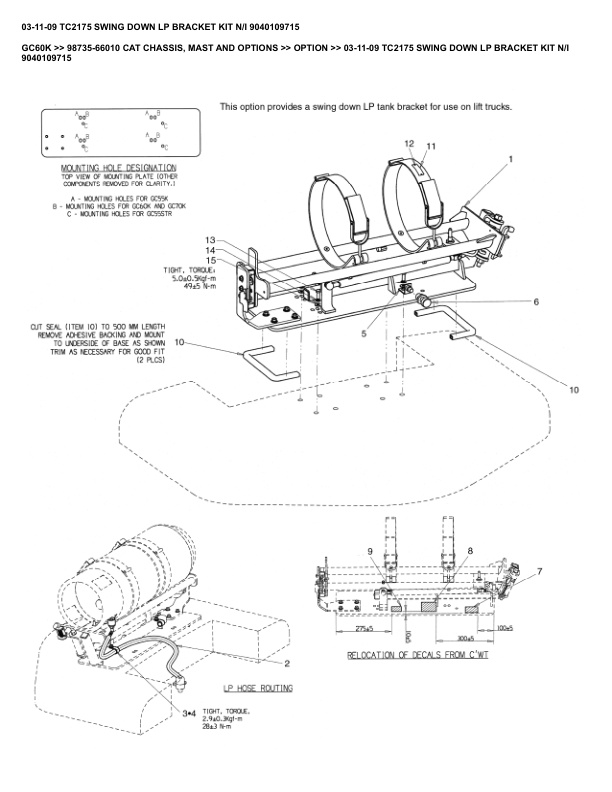 Alternative view of Caterpillar GC60K Parts Manual 98735-66010