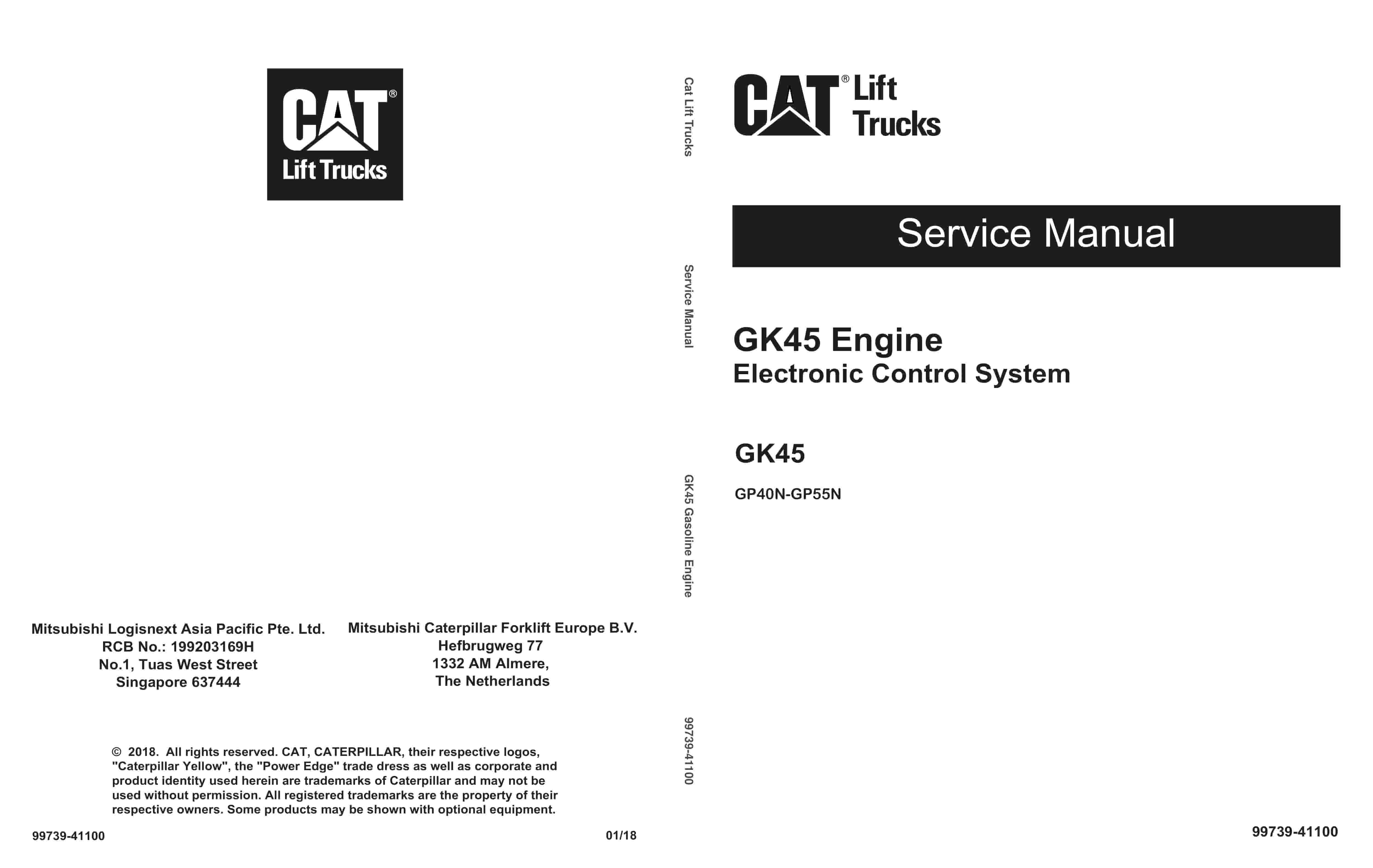 Caterpillar GK45 Engine Electronic Control System Service Manual 99739-41100 1 Caterpillar GK45 Engine Electronic Control System Service Manual 99739-41100