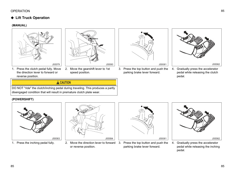 Alternative view of Caterpillar GP-DP 15N-35N Lift Trucks Operation and Maintenance Manual 99710-1M210