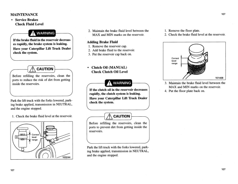 Caterpillar GP-DP 40K-50K Lift Trucks Operation and Maintenance Manual 99730-35110 4 Caterpillar GP-DP 40K-50K Lift Trucks Operation and Maintenance Manual 99730-35110 - Image 4