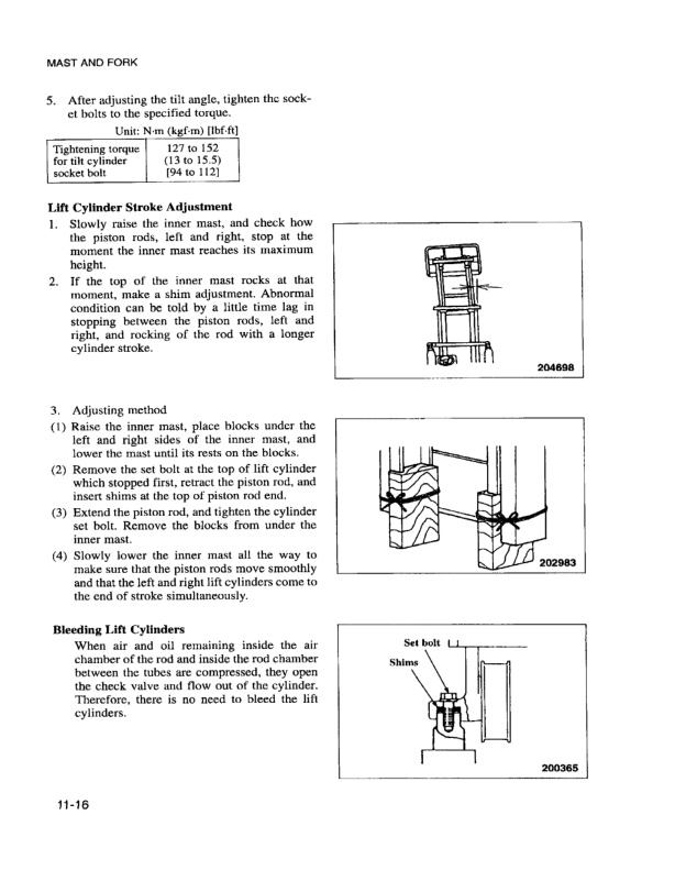 Caterpillar GP15-35, DP20-35 Mast Supplement Service Manual 99719-72102-5
