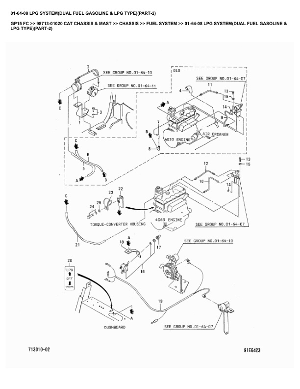 Alternative view of Caterpillar GP15 FC Parts Manual 98713-01020