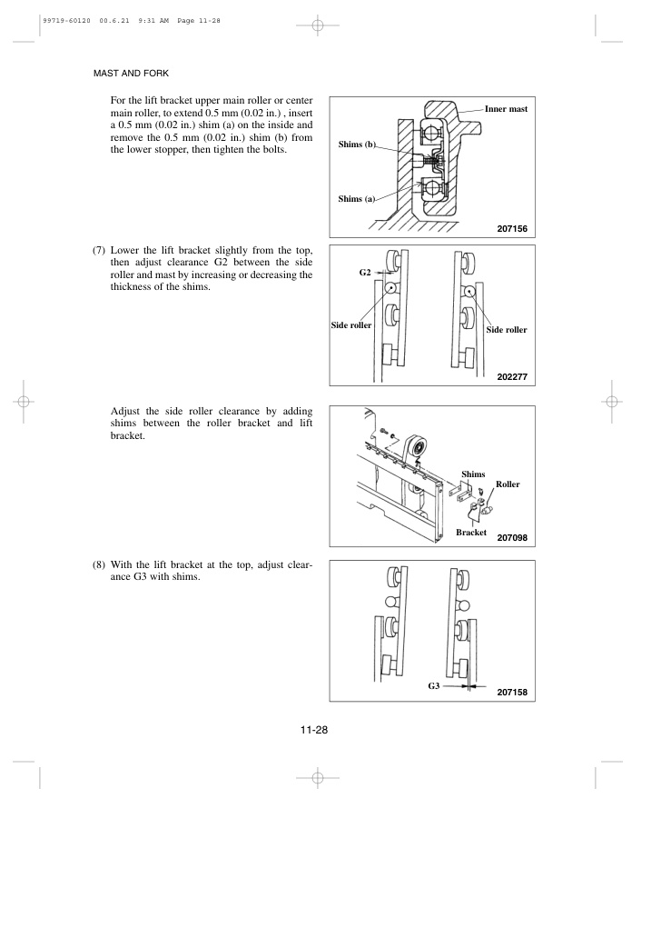 Caterpillar GP15K-35K, DP15K-35K Chassis and Mast Service Manual 99719-60120-5