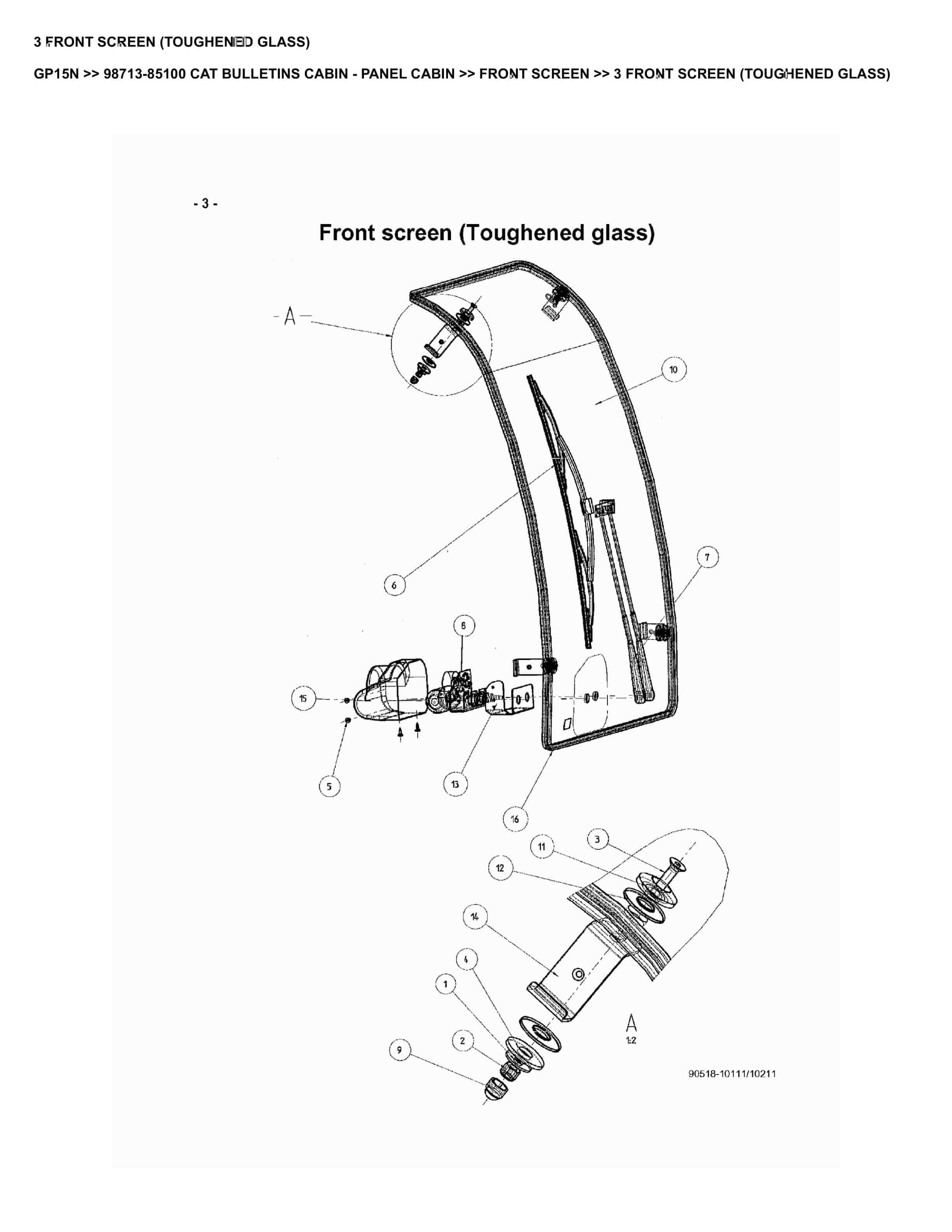 Caterpillar GP15N Parts Manual 98713-85100
