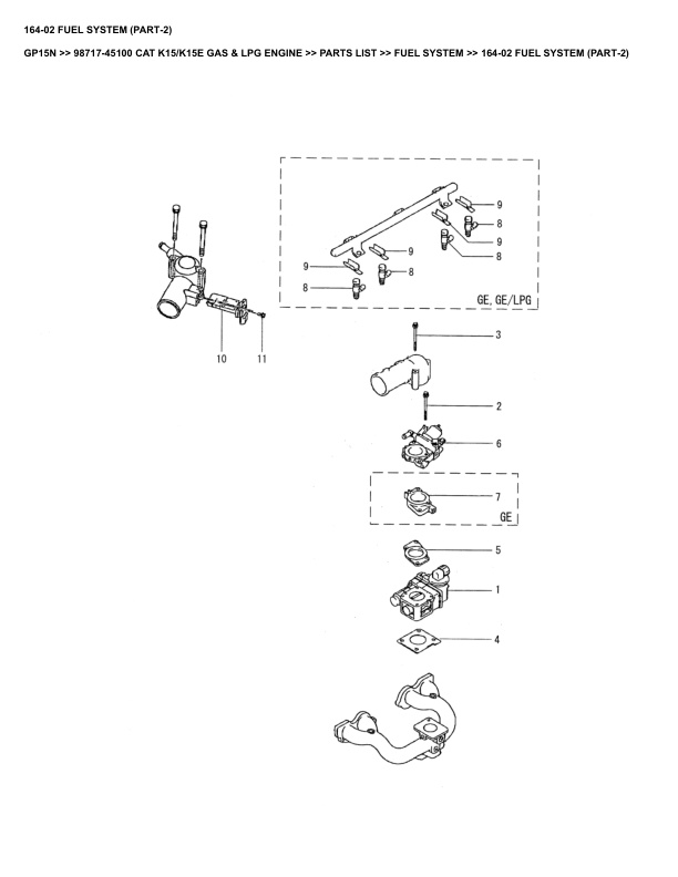 Alternative view of Caterpillar GP15N Parts Manual 98717-45100