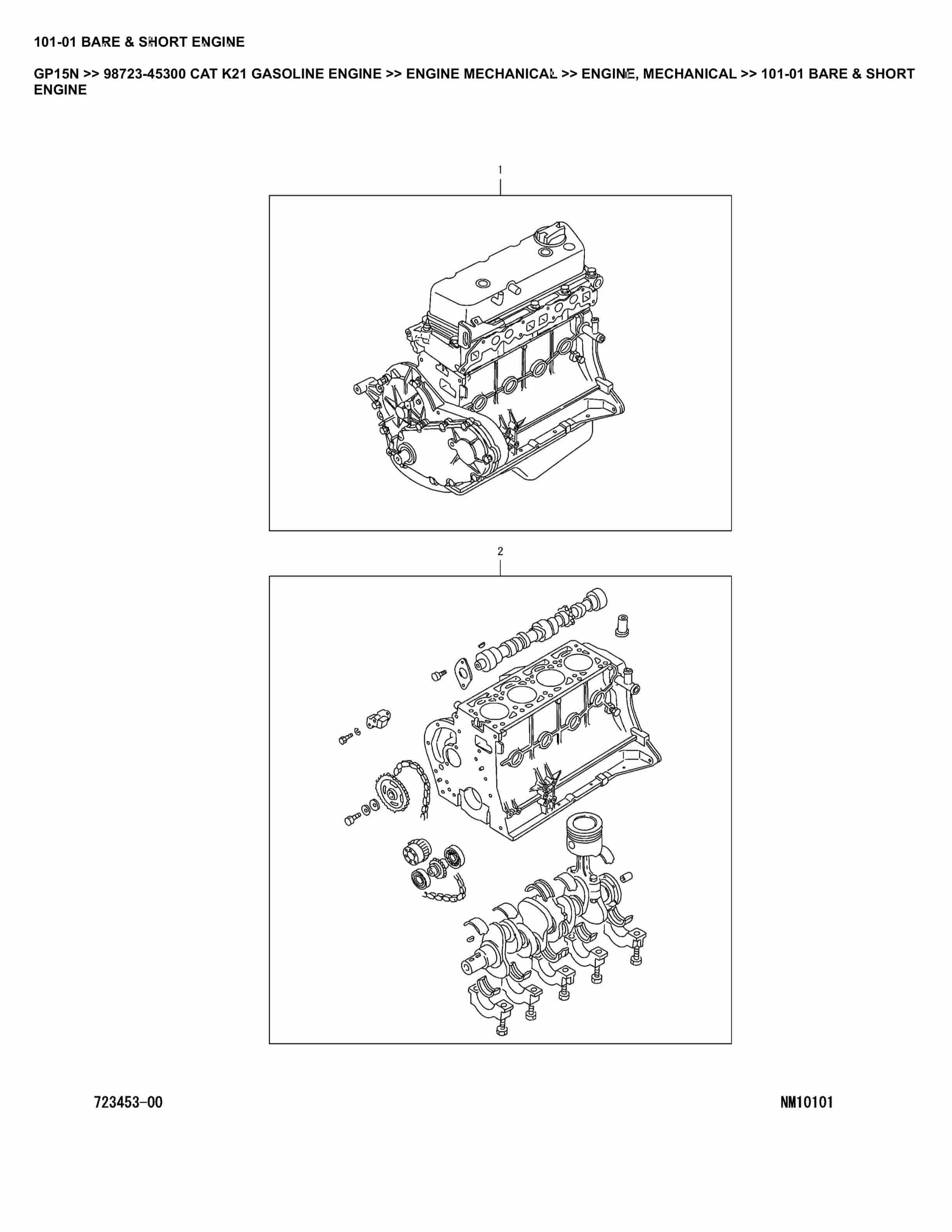 Caterpillar GP15N Parts Manual 98723-45300