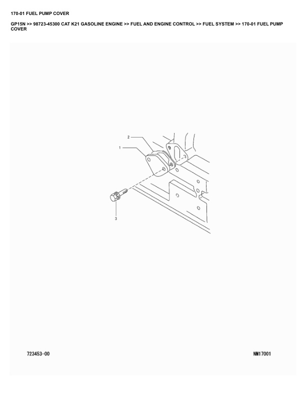 Alternative view of Caterpillar GP15N Parts Manual 98723-45300