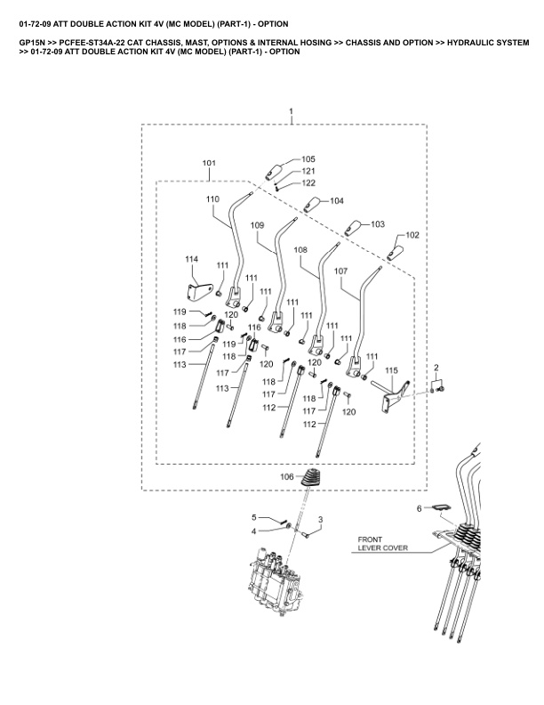 Alternative view of Caterpillar GP15N Parts Manual PCFEE-ST34A-22