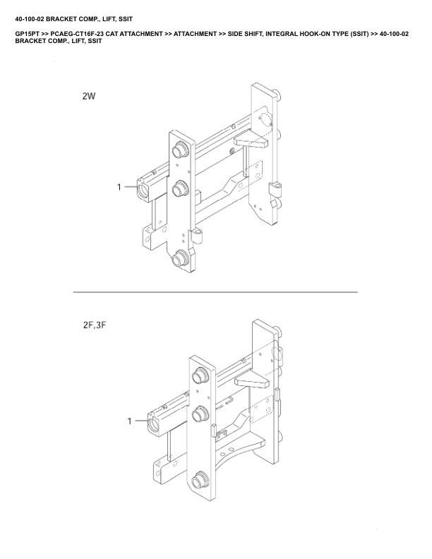 Alternative view of Caterpillar GP15PT Parts Manual PCAEG-CT16F-23