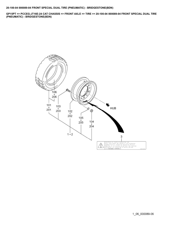 Alternative view of Caterpillar GP15PT Parts Manual PCCEG-JT16E-24