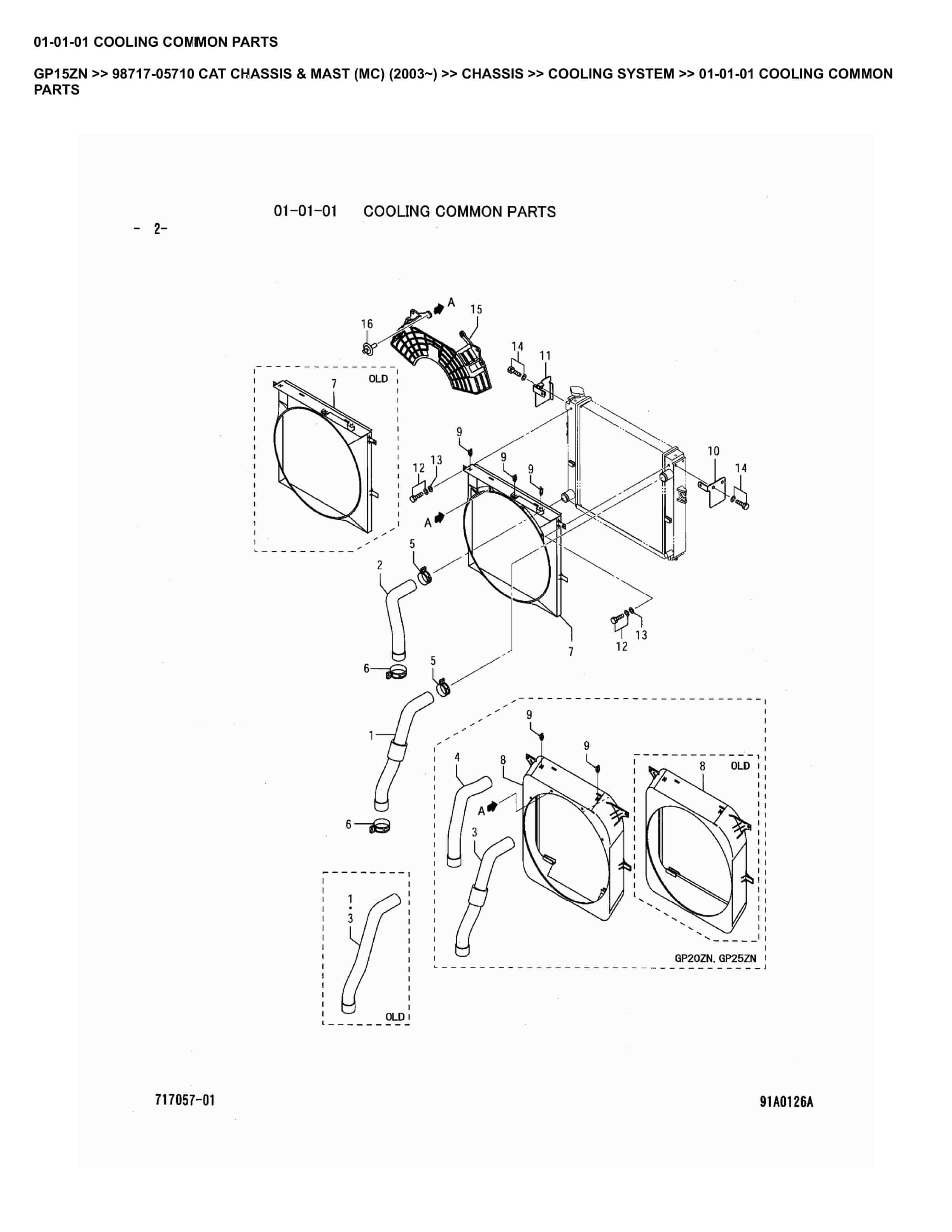 Caterpillar GP15ZN Parts Manual 98717-05710