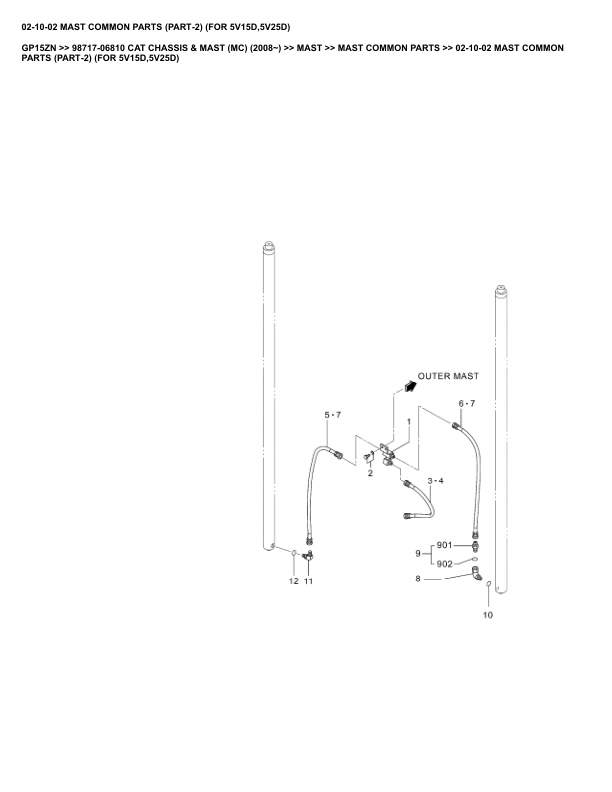 Alternative view of Caterpillar GP15ZN Parts Manual 98717-06810