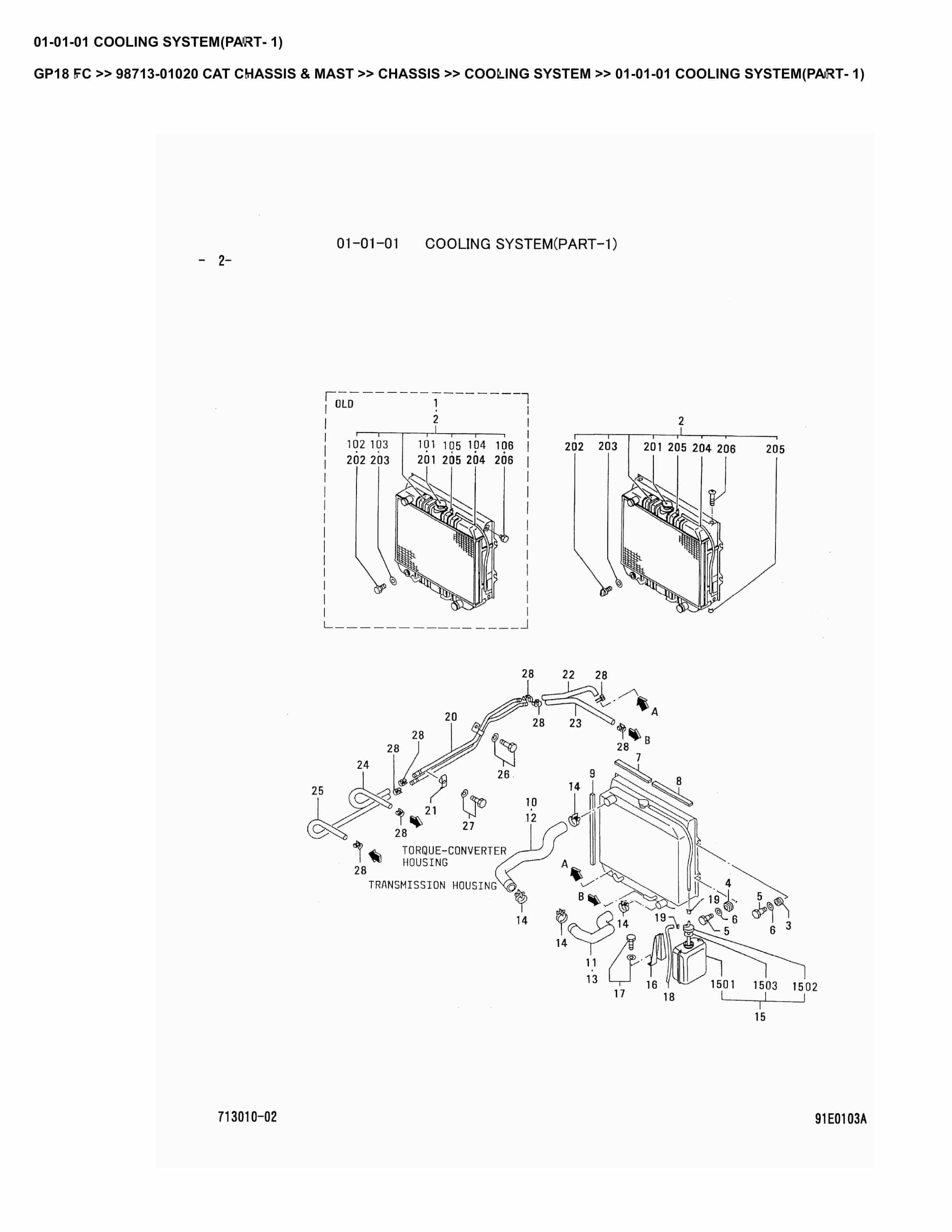 Caterpillar GP18 FC Parts Manual 98713-01020