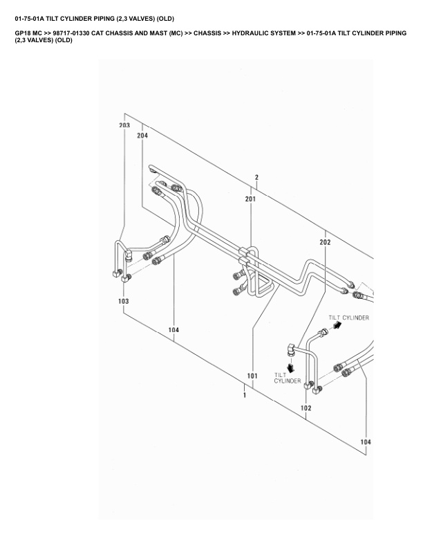 Alternative view of Caterpillar GP18 MC Parts Manual 98717-01330