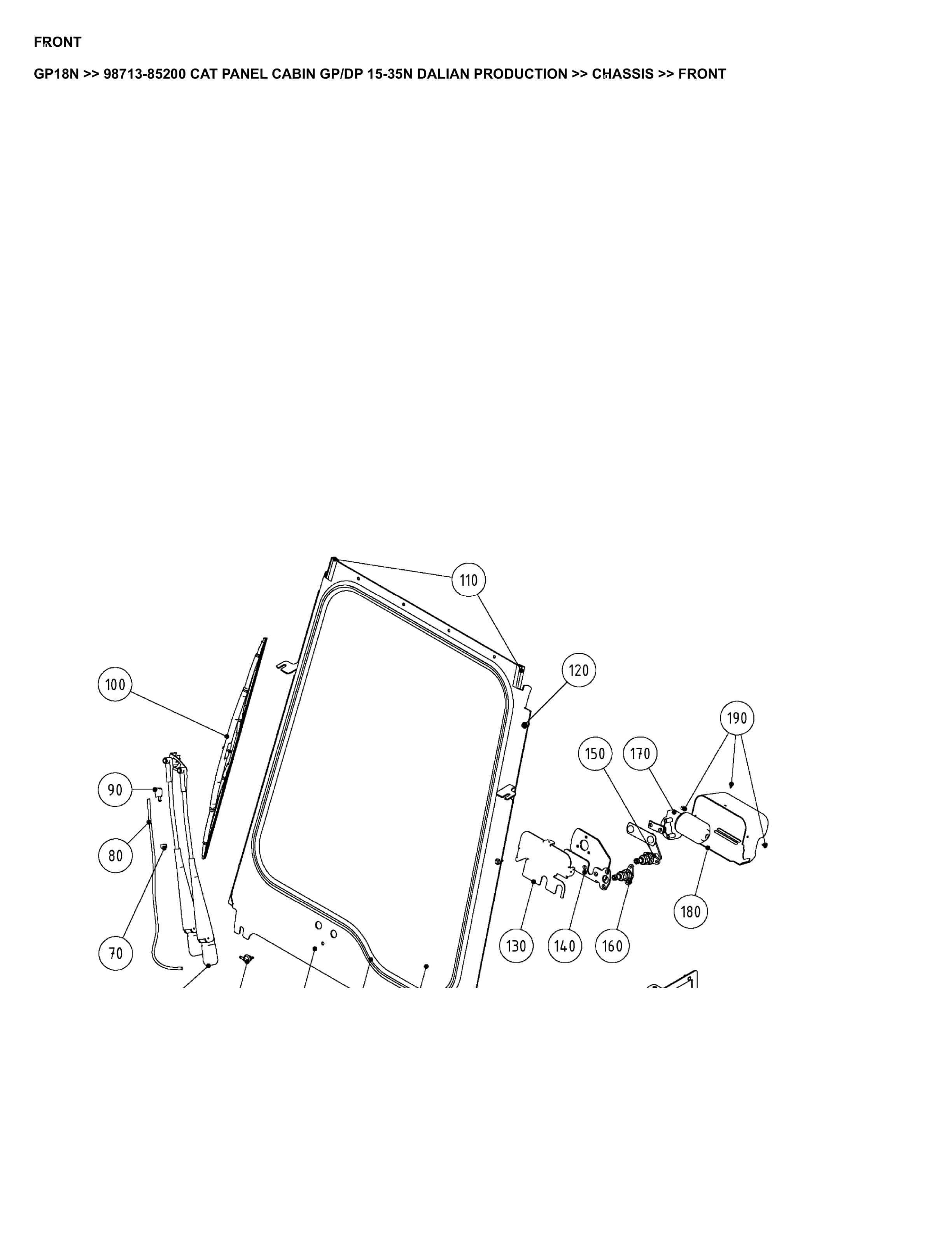 Caterpillar GP18N Parts Manual 98713-85200