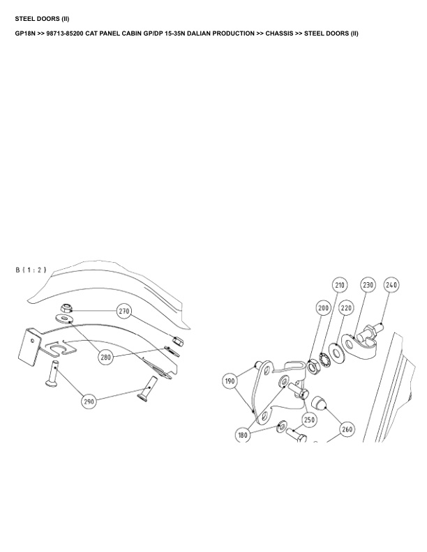 Caterpillar GP18N Parts Manual 98713-85200-5