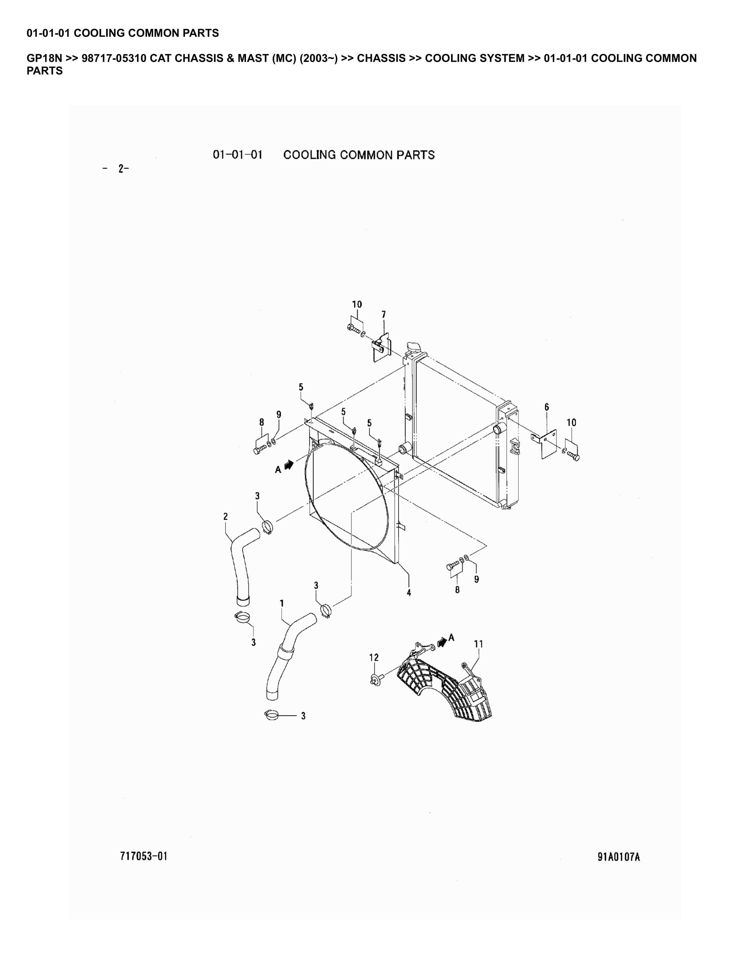 Caterpillar GP18N Parts Manual 98717-05310