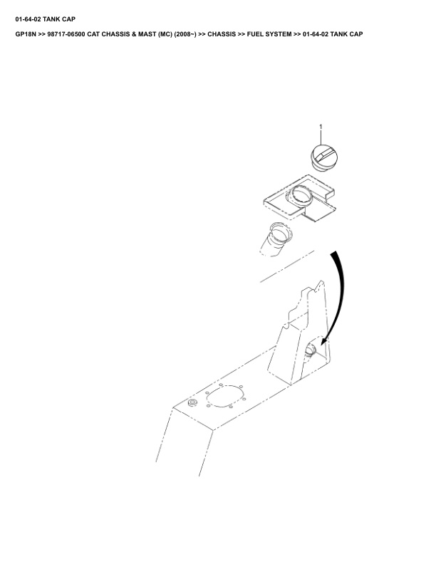 Alternative view of Caterpillar GP18N Parts Manual 98717-06500
