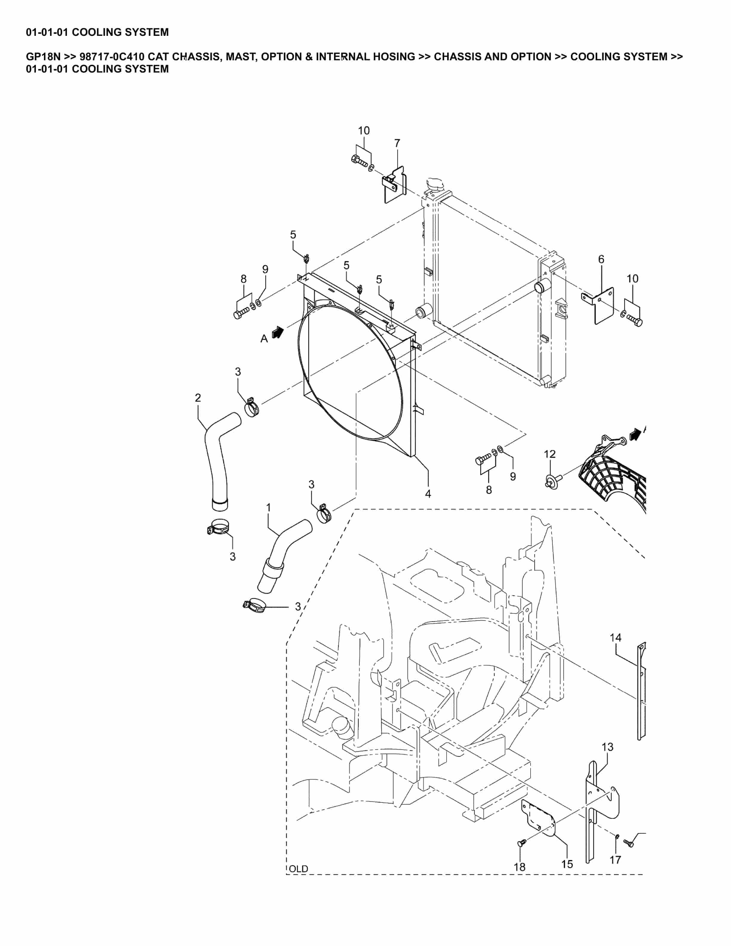 Caterpillar GP18N Parts Manual 98717-0C410
