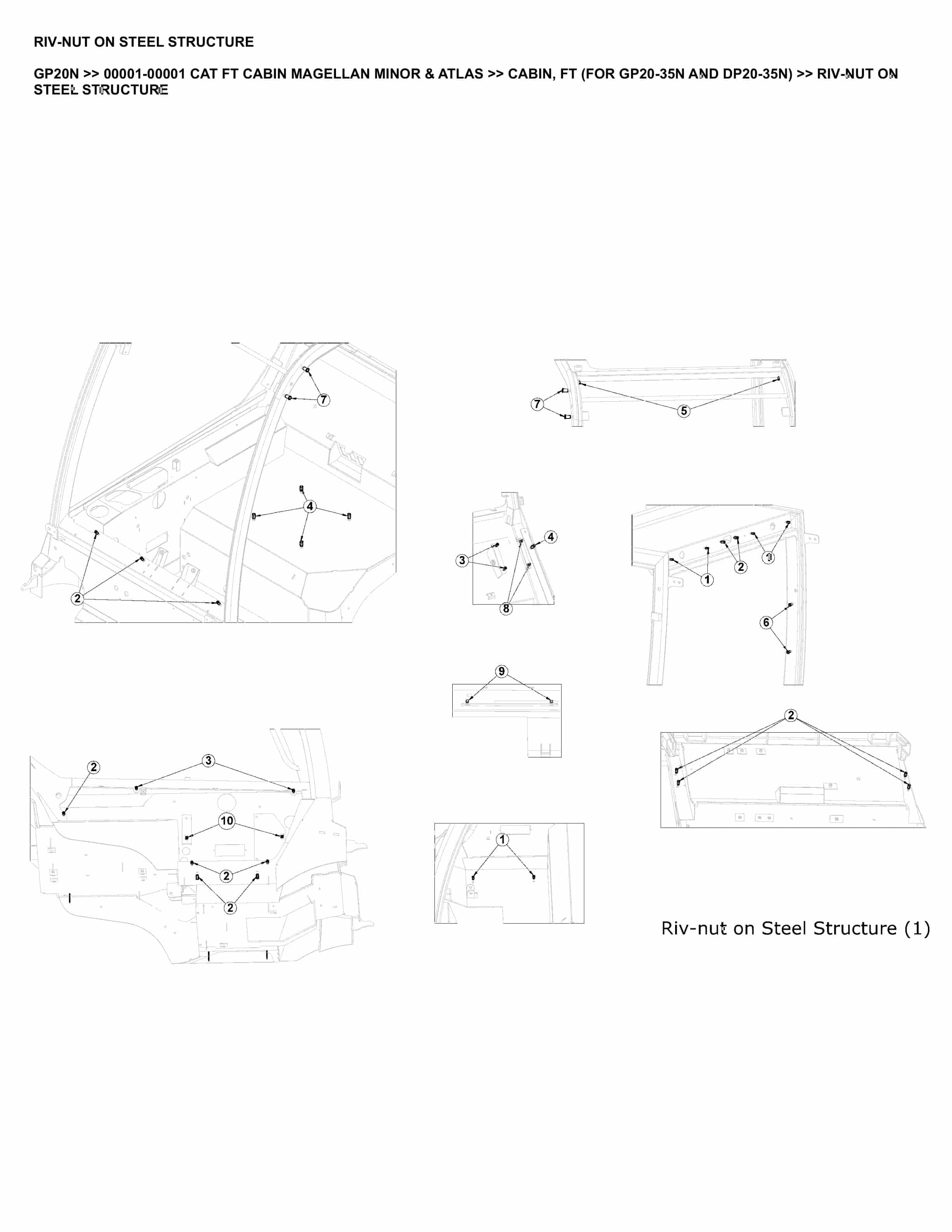 Caterpillar GP20N Parts Manual 00001-00001