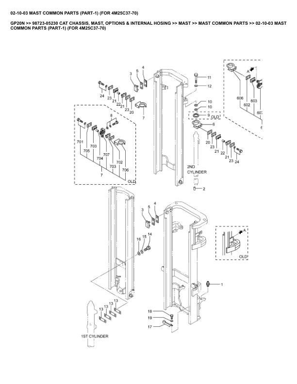 Alternative view of Caterpillar GP20N Parts Manual 98723-05230