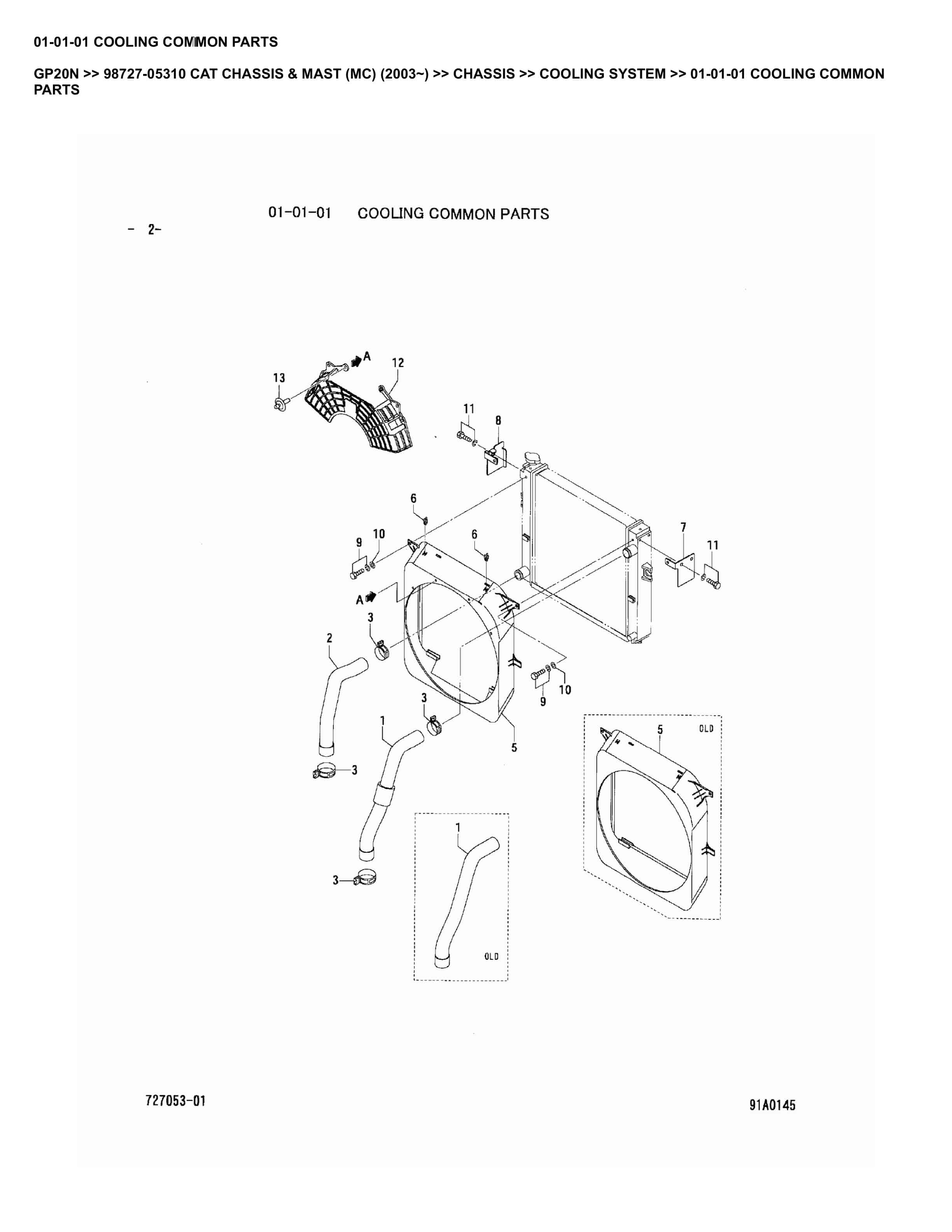 Caterpillar GP20N Parts Manual 98727-05310