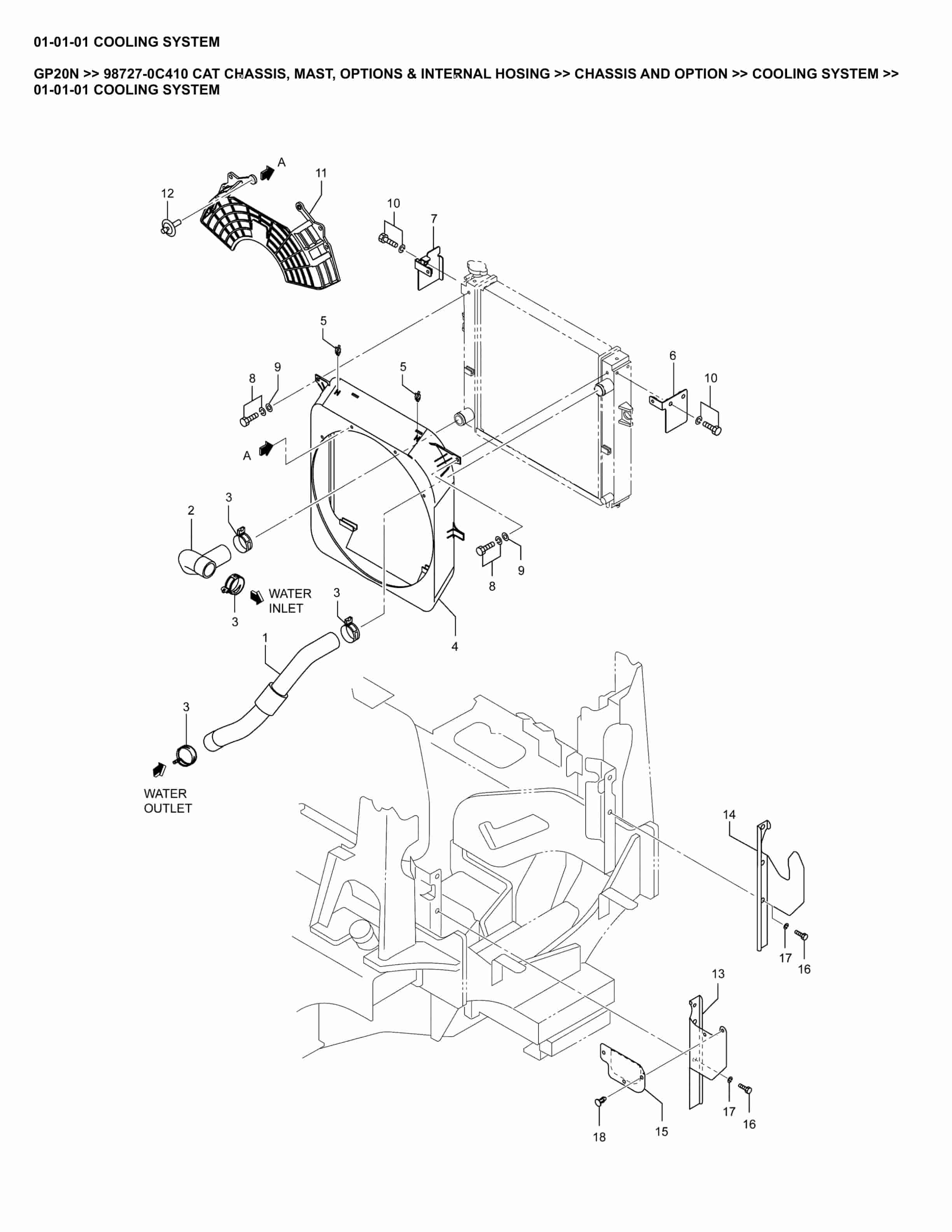 Caterpillar GP20N Parts Manual 98727-0C410